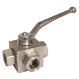 3-way reversing valve, L-drilled, G-threaded, female